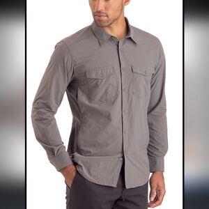422-MEC Charcoal Button-Up Shirt‎